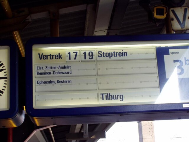 Override of the title trein informatiebord