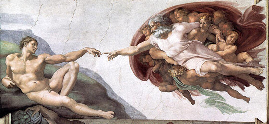 Override of the title schepping michelangelo