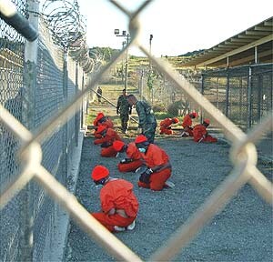 Gevangenen in Guantanamo Bay.