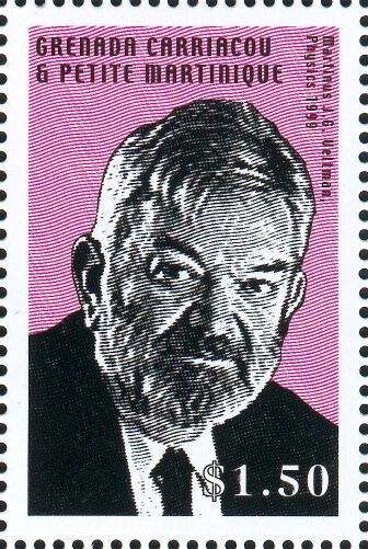 Postzegel van Nobelprijswinnaar Martinus Veltman uit Grenada, 2001