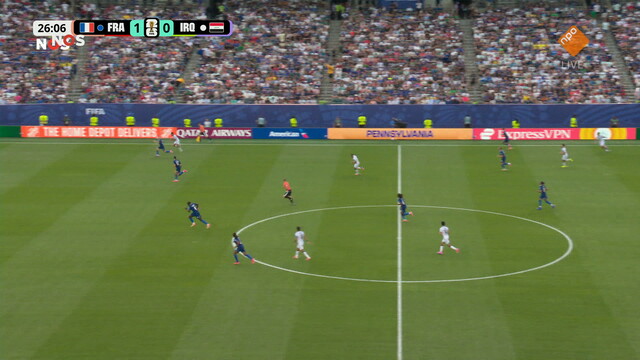 Override of the title NOS FIFA WK Voetbal 2026 Frankrijk - Irak 1e helft (2/2)