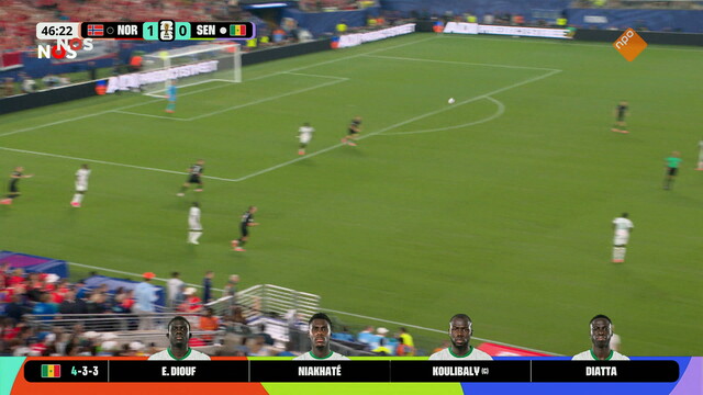 Override of the title NOS FIFA WK Voetbal 2026 Noorwegen - Senegal 2e helft (1/2)