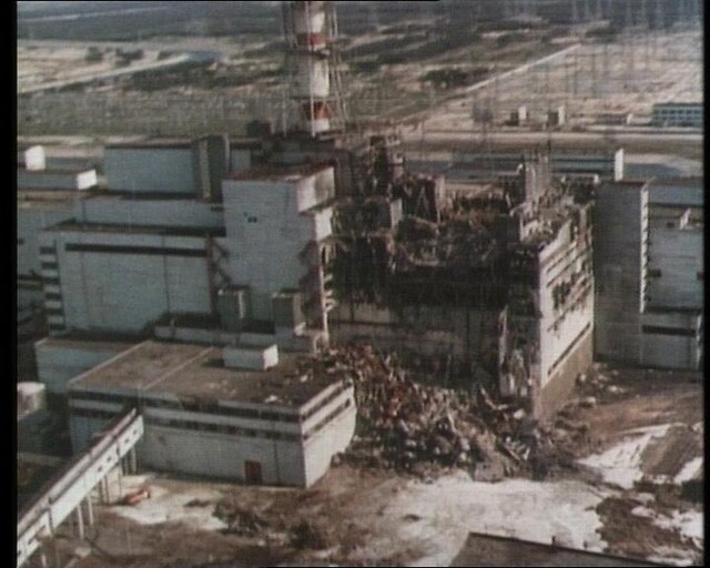 De ontplofte reactor van Tsjernobyl